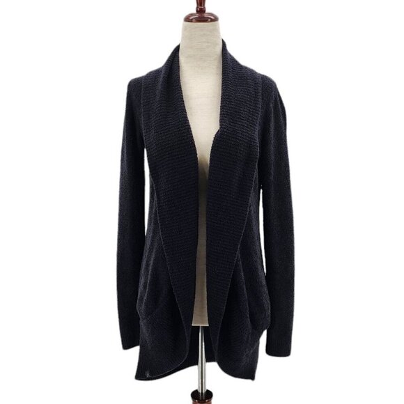 Barefoot Dreams Womens XS/S CozyChic Lite Black Knit Cardigan Sweater Boho Soft - Picture 9 of 9